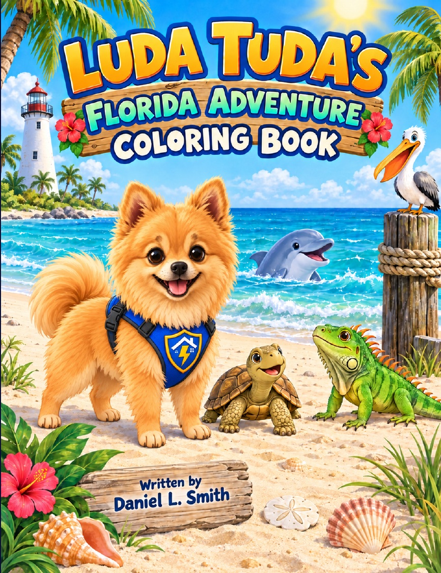 Luda Tuda's Florida Adventure Coloring Book cover