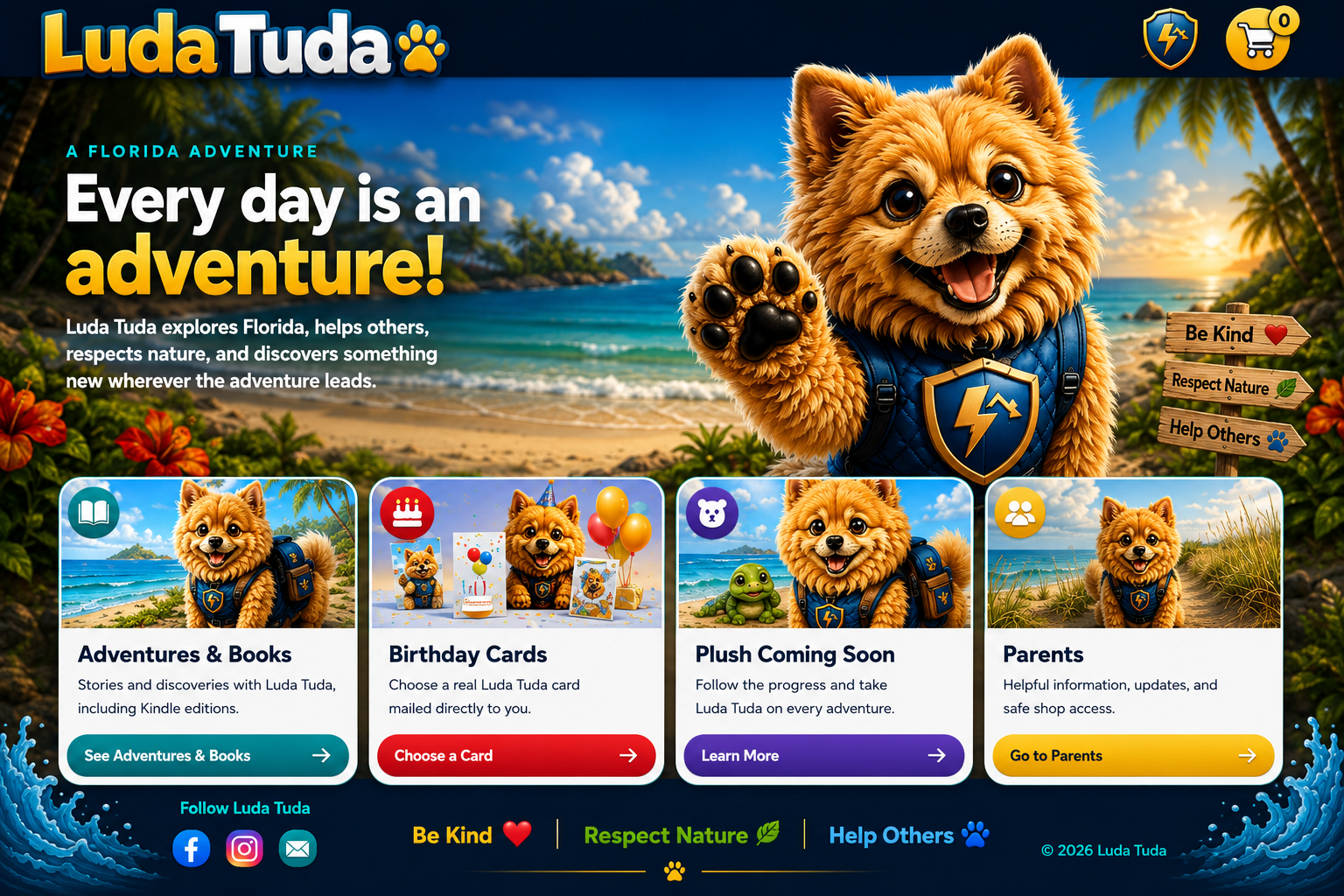 Luda Tuda Florida adventure homepage